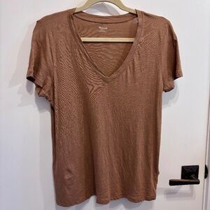 Madewell SS cotton V neck T Shirt-S